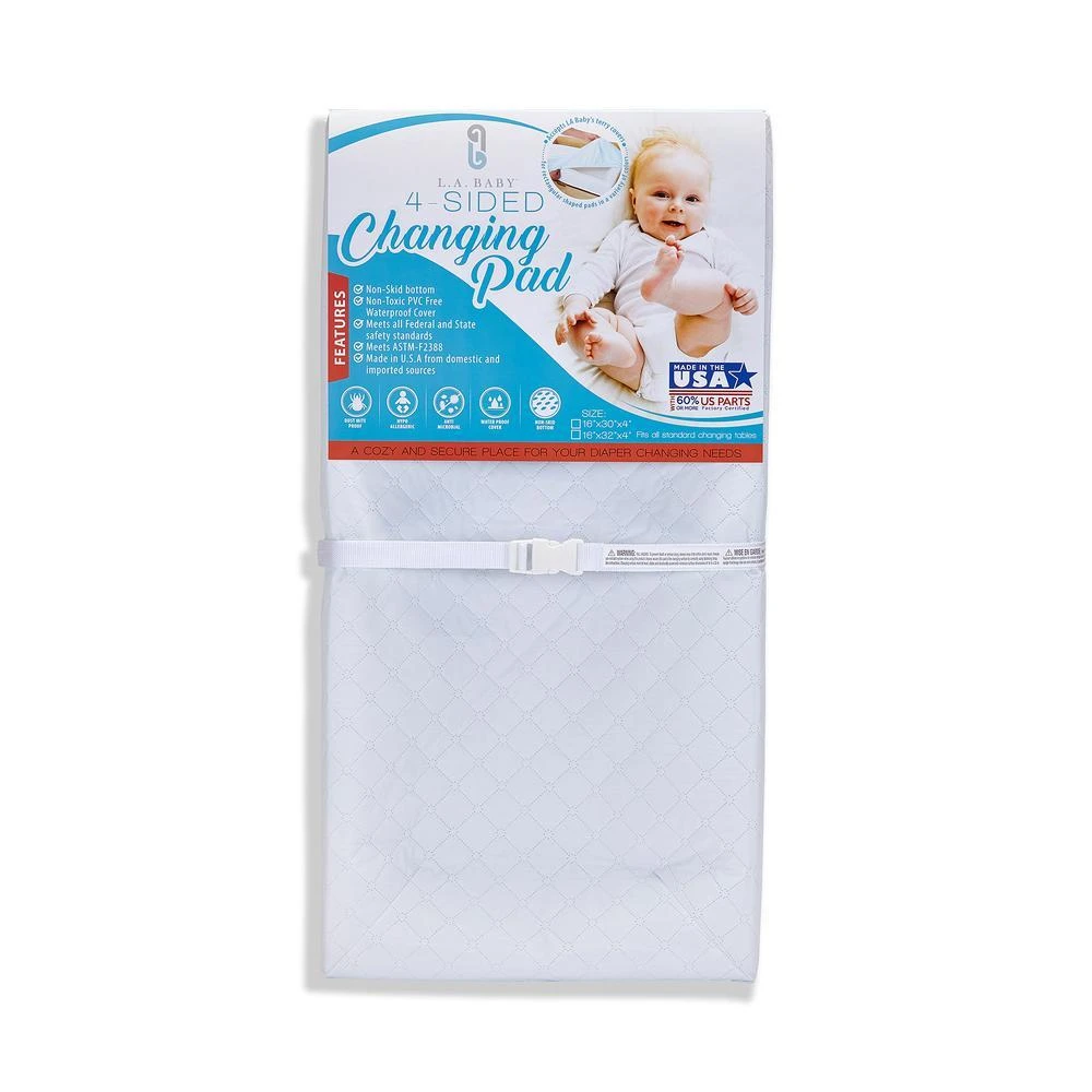 商品L.A. Baby|4-Sided Waterproof Diaper Changing Pad, 32" with Easy to Clean Cover,价格¥603,第1张图片