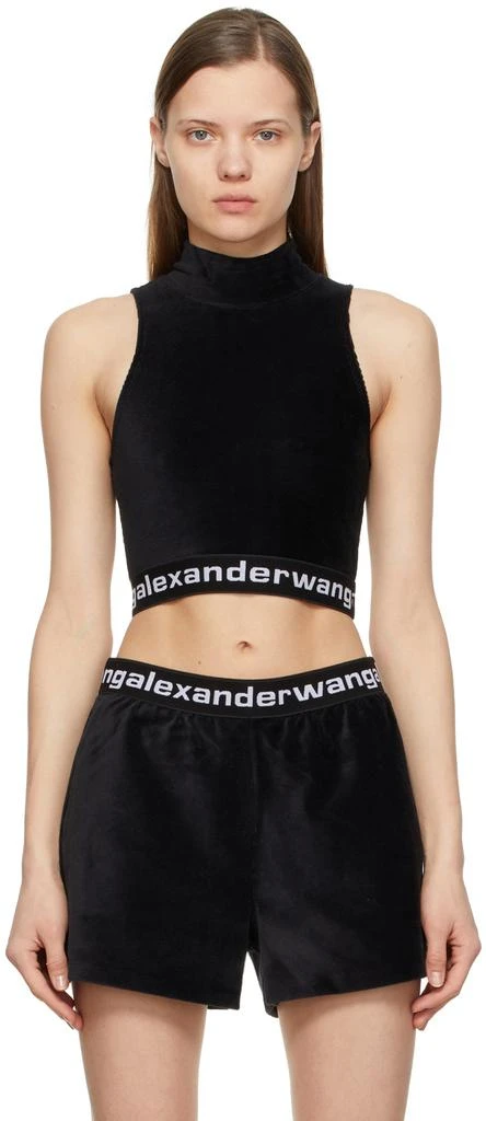 商品Alexander Wang|Black Logo Elastic Tank Top,价格¥1207,第1张图片