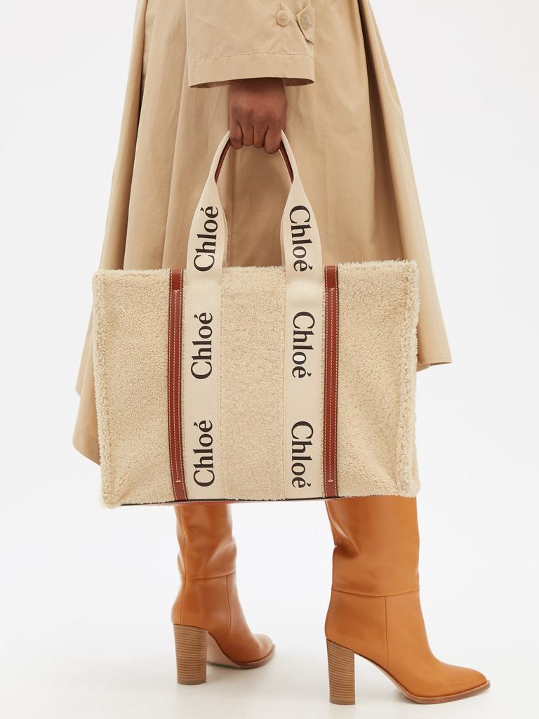 商品Chloé|Woody shearling tote bag,价格¥12319,第4张图片详细描述