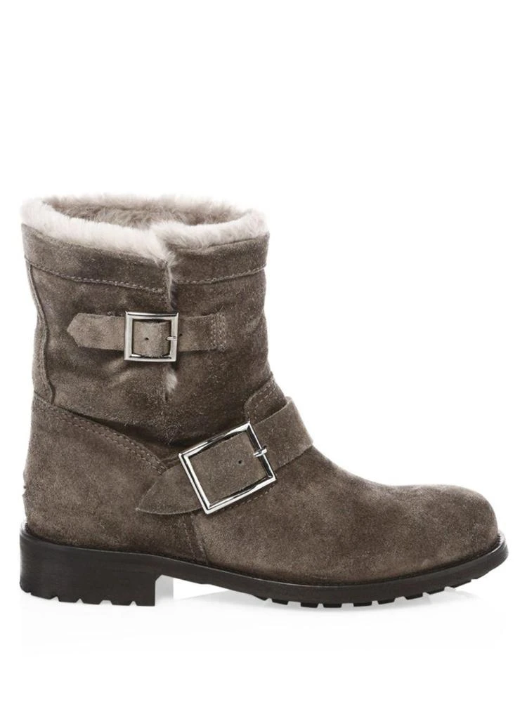 商品Jimmy Choo|Youth Suede & Shearling Ankle Boots,价格¥3284,第5张图片详细描述