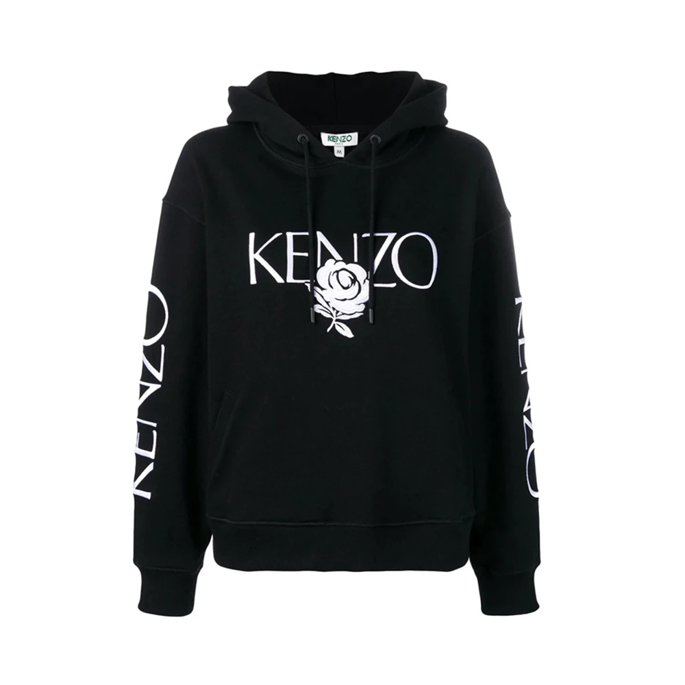 Kenzo 高田贤三 19春夏女士黑色纯棉字母印花抽绳连帽卫衣运动衫 F952SW780952-99 商品