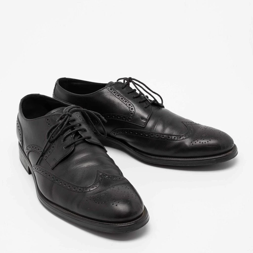 商品[二手商品] Tod's|Tod's Black Brogue Leather Lace Up Derby Size 44.5,价格¥971,第4张图片详细描述