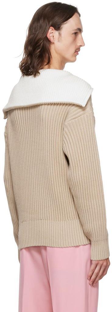 商品AMI|Beige Organic Cotton Sweater,价格¥3651,第5张图片详细描述