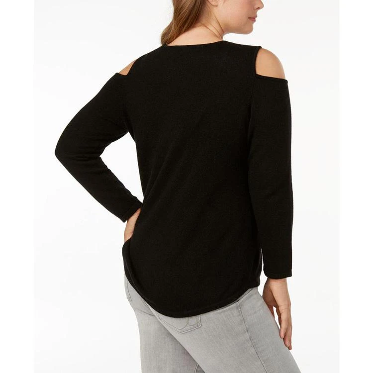 商品Charter Club|大码Cashmere Cold-Shoulder Sweater, Created for Macy's,价格¥450,第2张图片详细描述