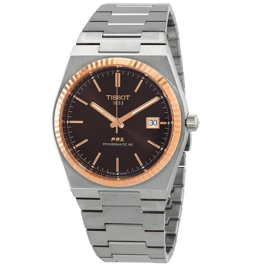 商品Tissot|PRX Automatic Brown Dial Men's Watch T931.407.41.291.00,价格¥10338,第1张图片