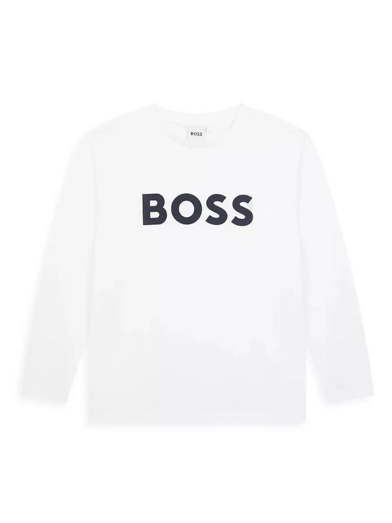 商品Hugo Boss|Little Boy's &amp; Boy's Logo Long-Sleeve T-Shirt,价格¥495,第1张图片