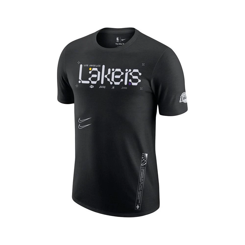 商品NIKE|Men's Black Los Angeles Lakers Courtside Air Traffic Control Max90 T-shirt,价格¥247,第3张图片详细描述