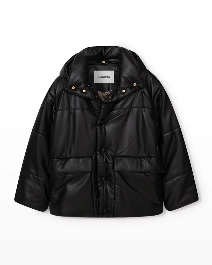 商品Nanushka|Men's Hide Vegan-Leather Puffer Jacket,价格¥5417,第1张图片