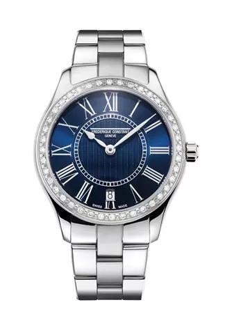 商品Frederique Constant|Women's Swiss Classic Diamond Silver-Tone Stainless Steel Bracelet Watch,价格¥21719,第1张图片