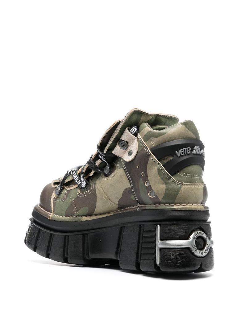 商品Vetements|VETEMENTS X NEW ROCK - Leather Platform Sneakers,价格¥9715,第2张图片详细描述