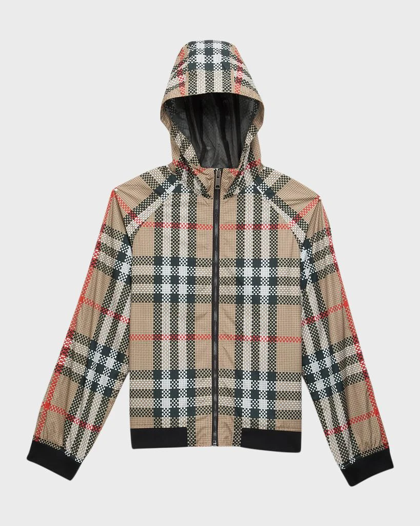 商品Burberry|Boy's Troy Check-Print Lightweight Jacket, Size 6-14,价格¥4879,第1张图片