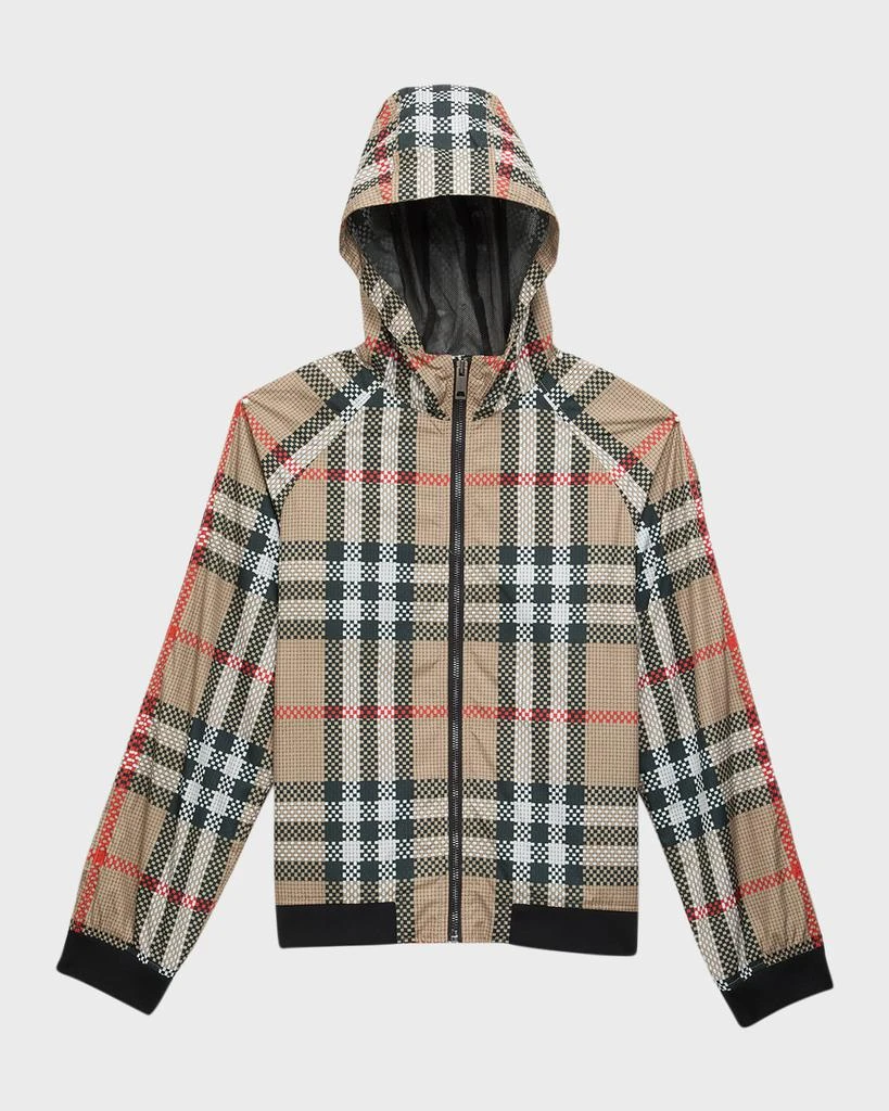 商品Burberry|Boy's Troy Check-Print Lightweight Jacket, Size 6-14,价格¥1252,第1张图片