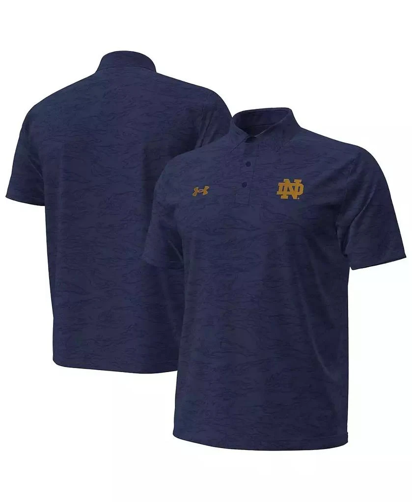 商品Under Armour|Men's Navy Notre Dame Fighting Irish Drive Camo Jacquard Polo Shirt,价格¥663,第1张图片