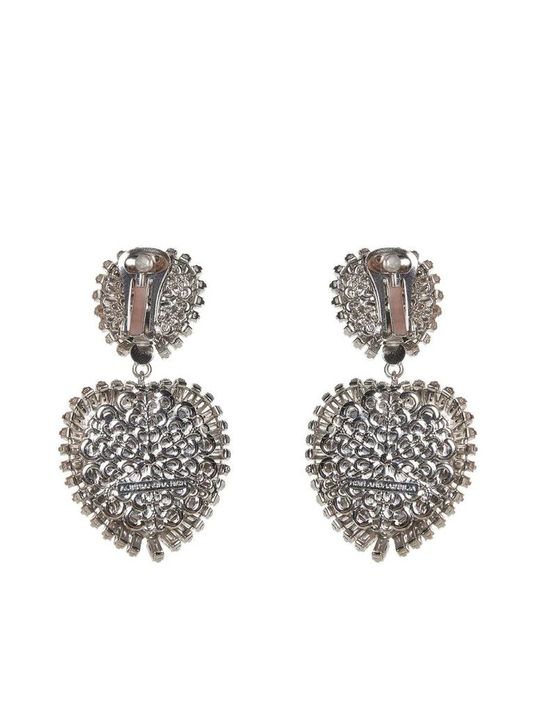 商品Alessandra Rich|ALESSANDRA RICH Crystal heart earrings,价格¥1739,第3张图片详细描述