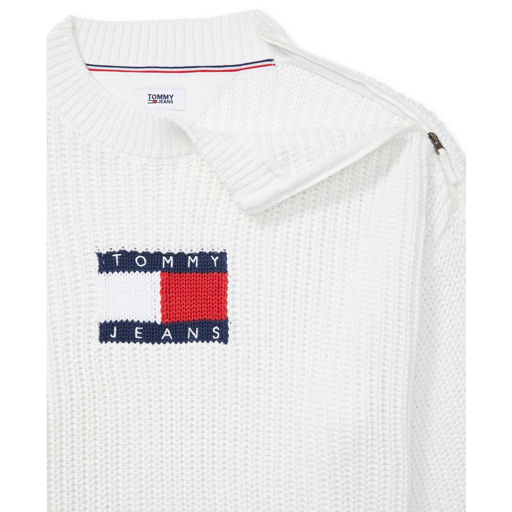 Women's Cotton Flag Sweater with Zipper Shoulders商品第3张图片规格展示