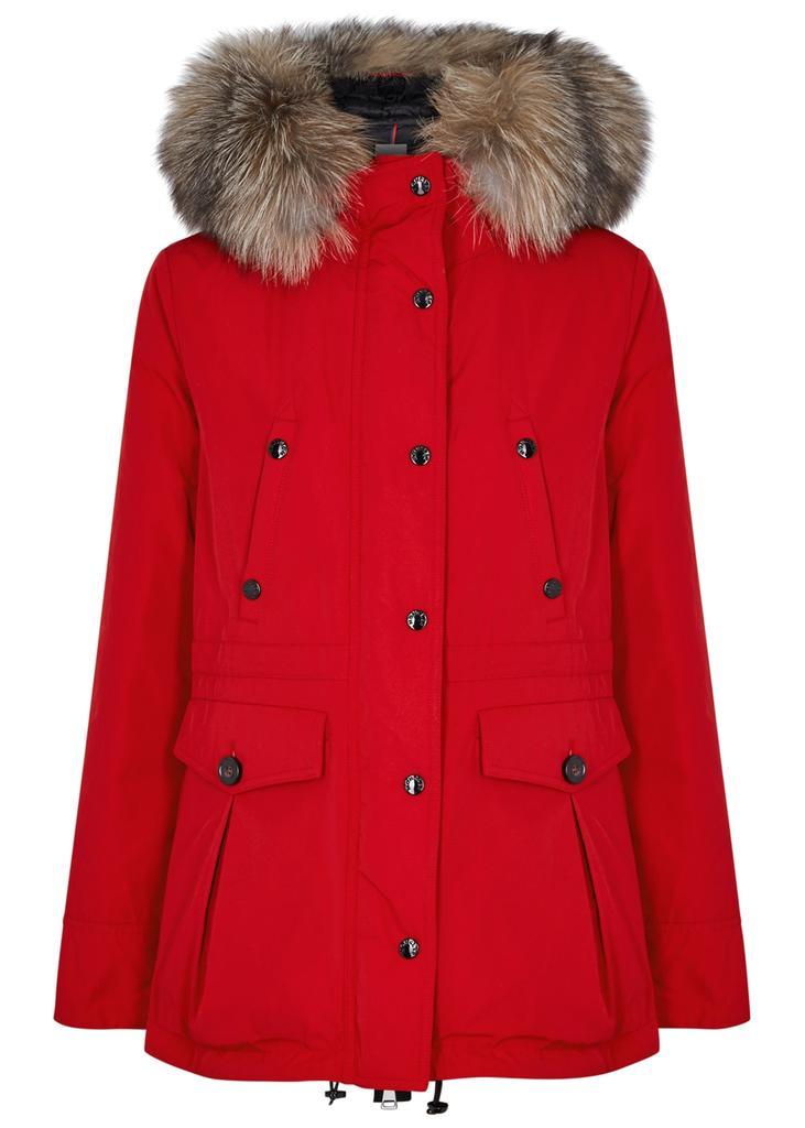 商品Moncler|Macareux fur-trimmed shell coat,价格¥13648,第1张图片