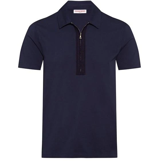 商品ORLEBAR BROWN|Raymond 钩针织带拉链 Polo 衫,价格¥1731,第1张图片