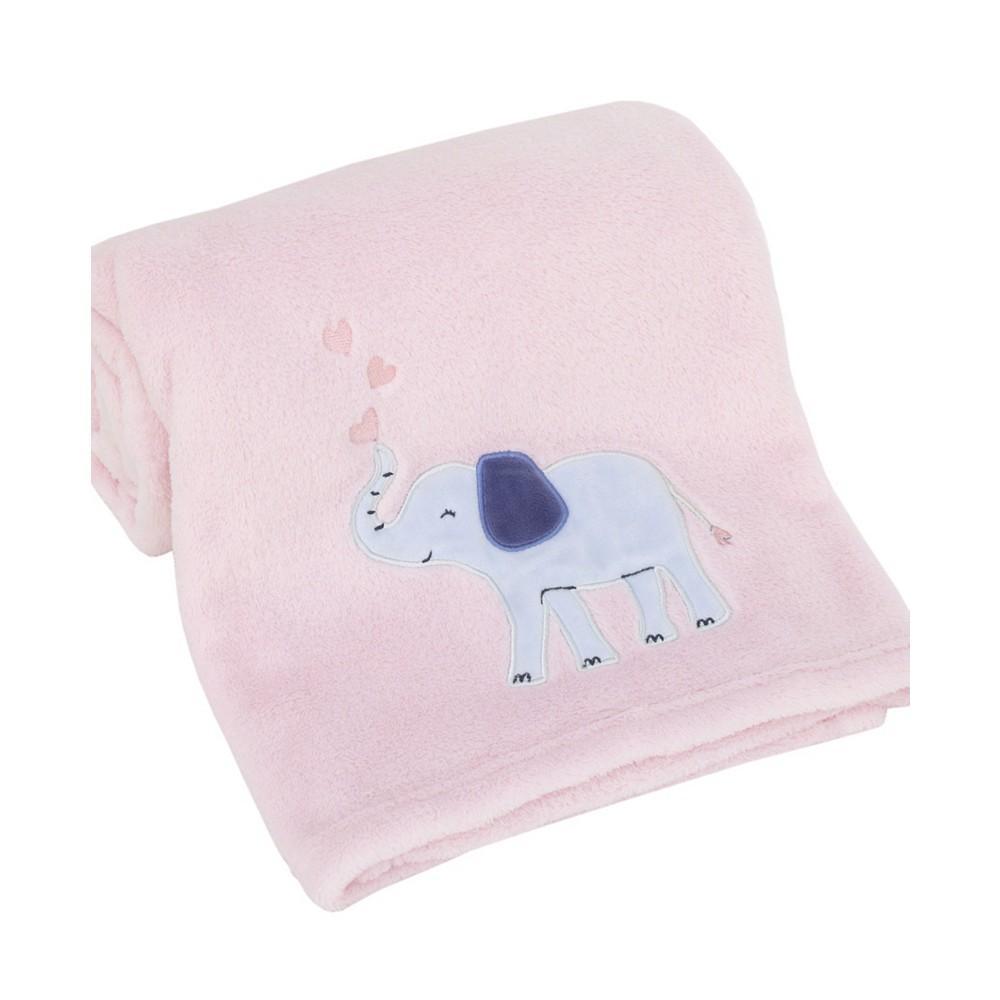 商品Macy's|Sweet Floral Elephants Super Soft Baby Blanket,价格¥324,第1张图片