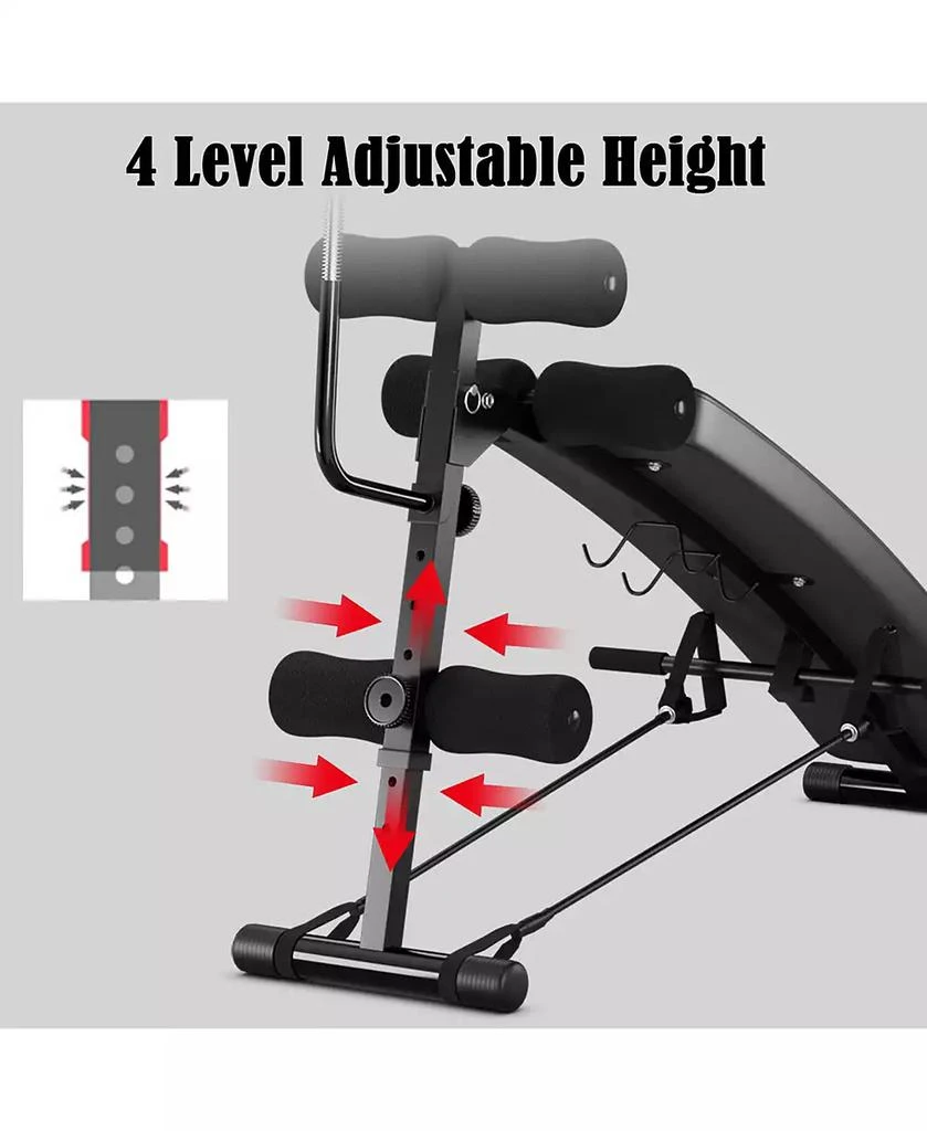 Adjustable Incline Curved Workout Fitness Sit Up Bench 商品