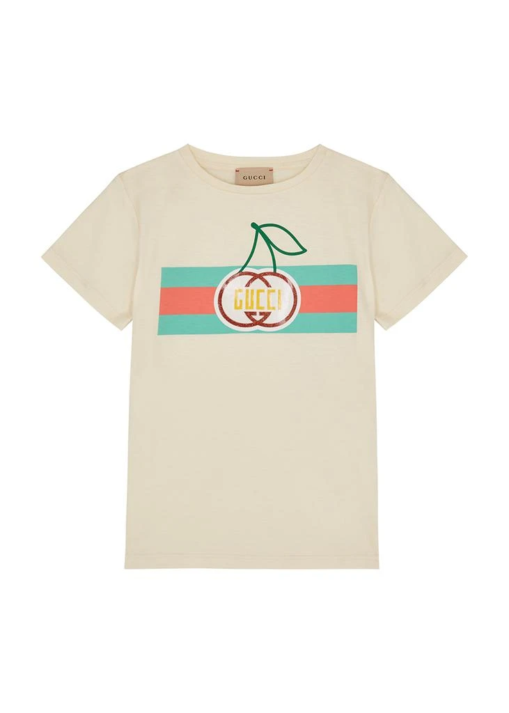 商品Gucci|KIDS Yellow printed cotton T-shirt,价格¥1511,第1张图片