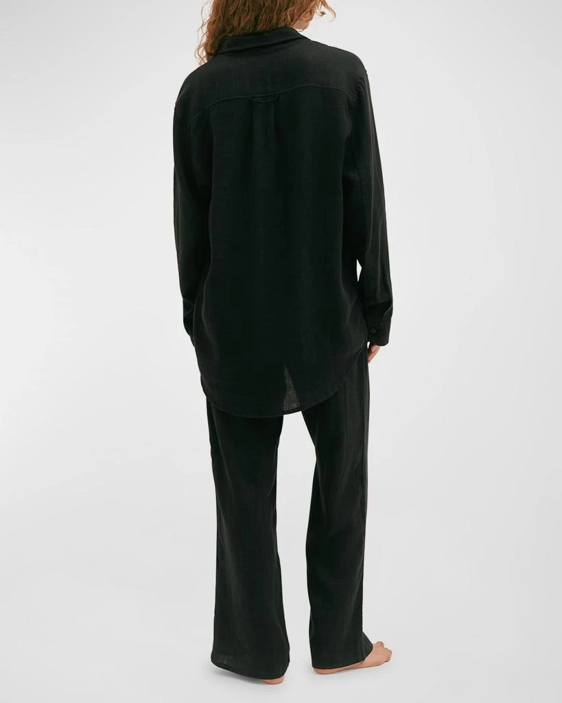 商品Desmond & Dempsey|Straight-Leg Linen Lounge Trousers,价格¥1004,第4张图片详细描述