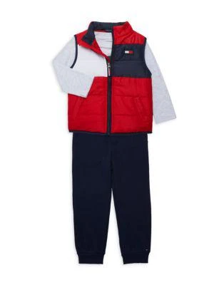 商品Tommy Hilfiger|Baby Boy’s 3-Piece Vest, Tee & Joggers Set,价格¥338,第1张图片