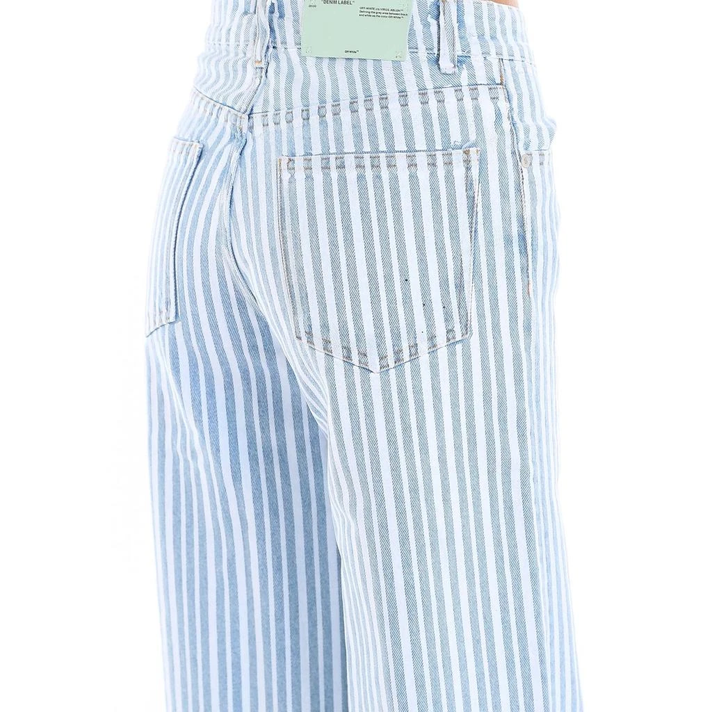 商品Off-White|Off-White Striped Wide Leg Jeans,价格¥1305,第4张图片详细描述