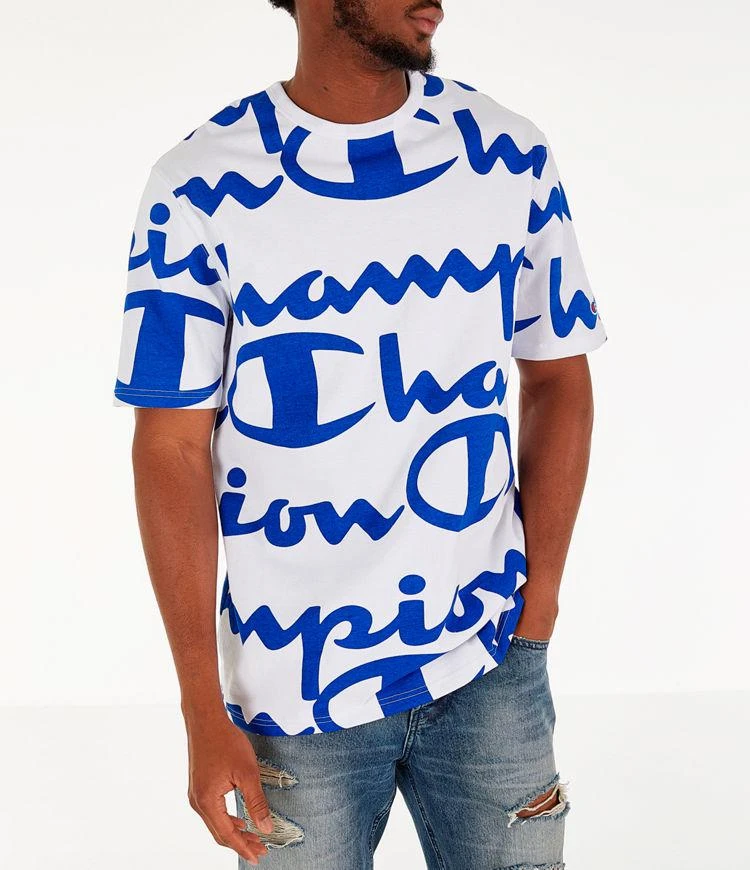 商品CHAMPION|Men's Champion Heritage Allover Print Large Script T恤,价格¥60,第2张图片详细描述