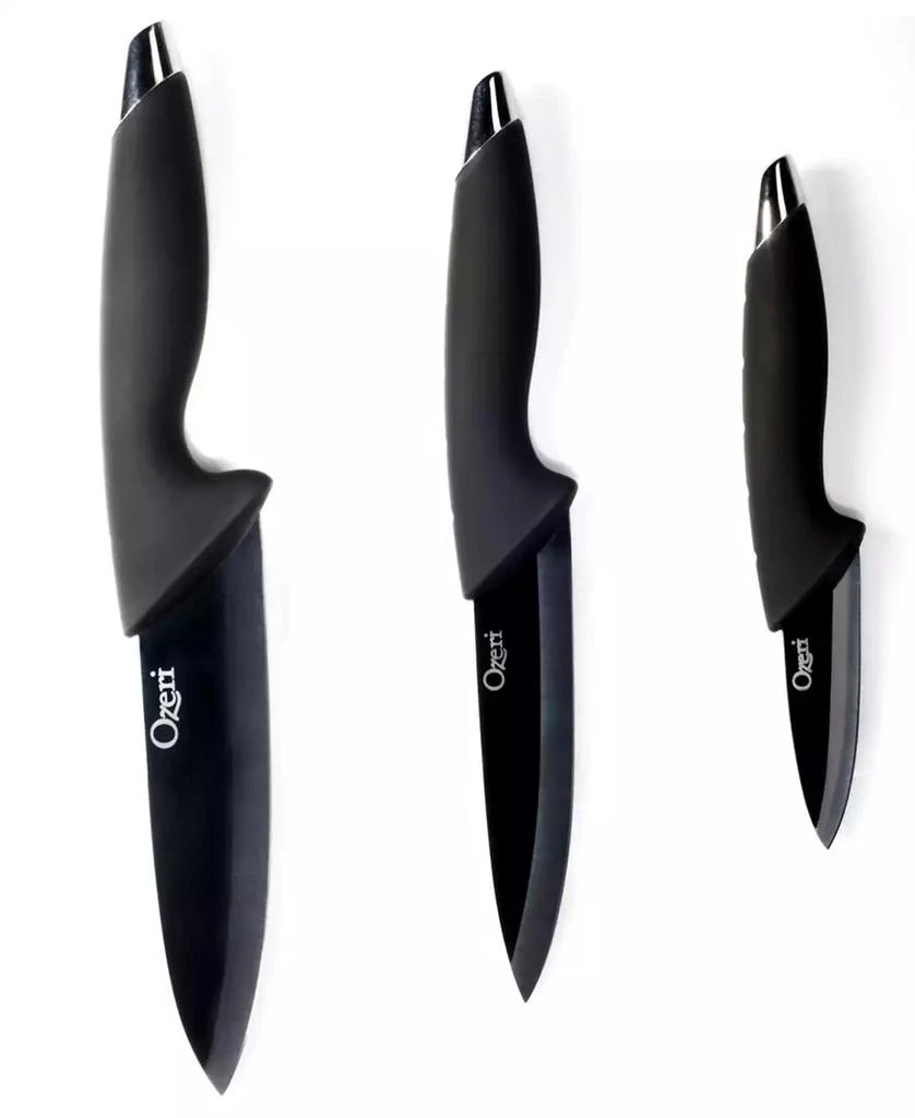 商品Ozeri|Elite Chef 3-Piece Black Ceramic Knife Set,价格¥350,第3张图片详细描述