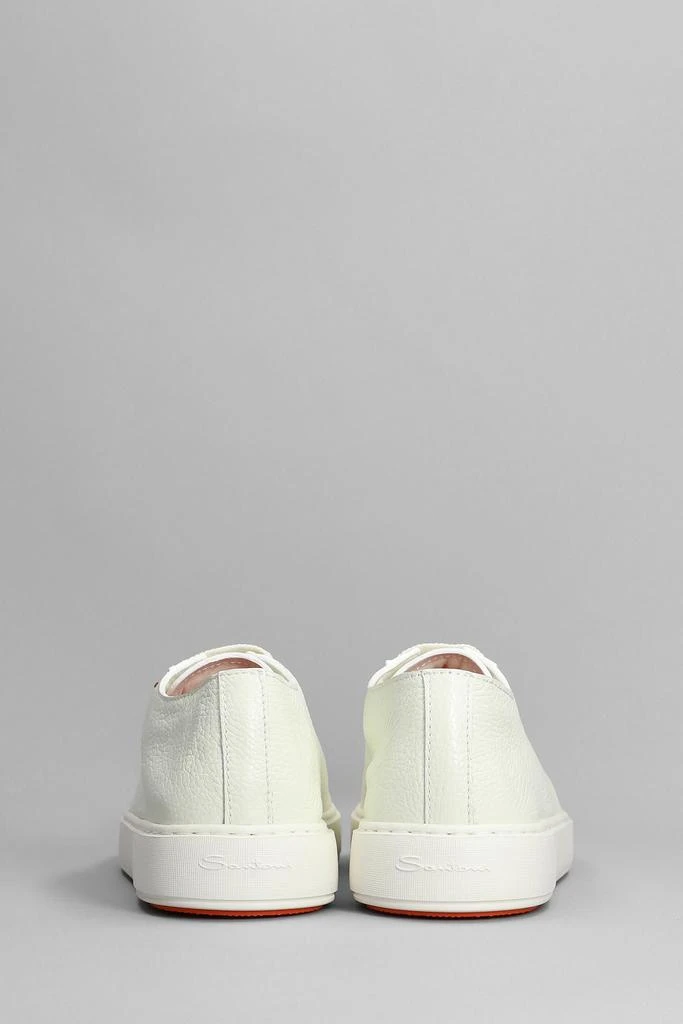 商品Santoni|Dabbler Sneakers In White Leather,价格¥3459,第4张图片详细描述