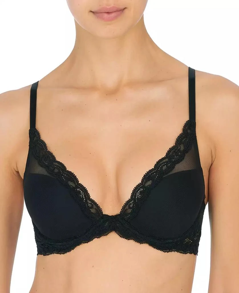 商品Natori|Women's Feathers Lace Contour Underwire Plunge Bra 730023,价格¥218,第2张图片详细描述