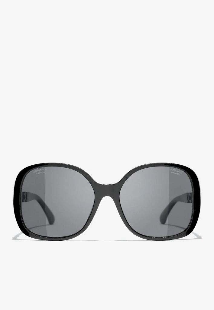 商品Chanel|Rectangular Sunglasses with Chain Detail,价格¥3014,第1张图片