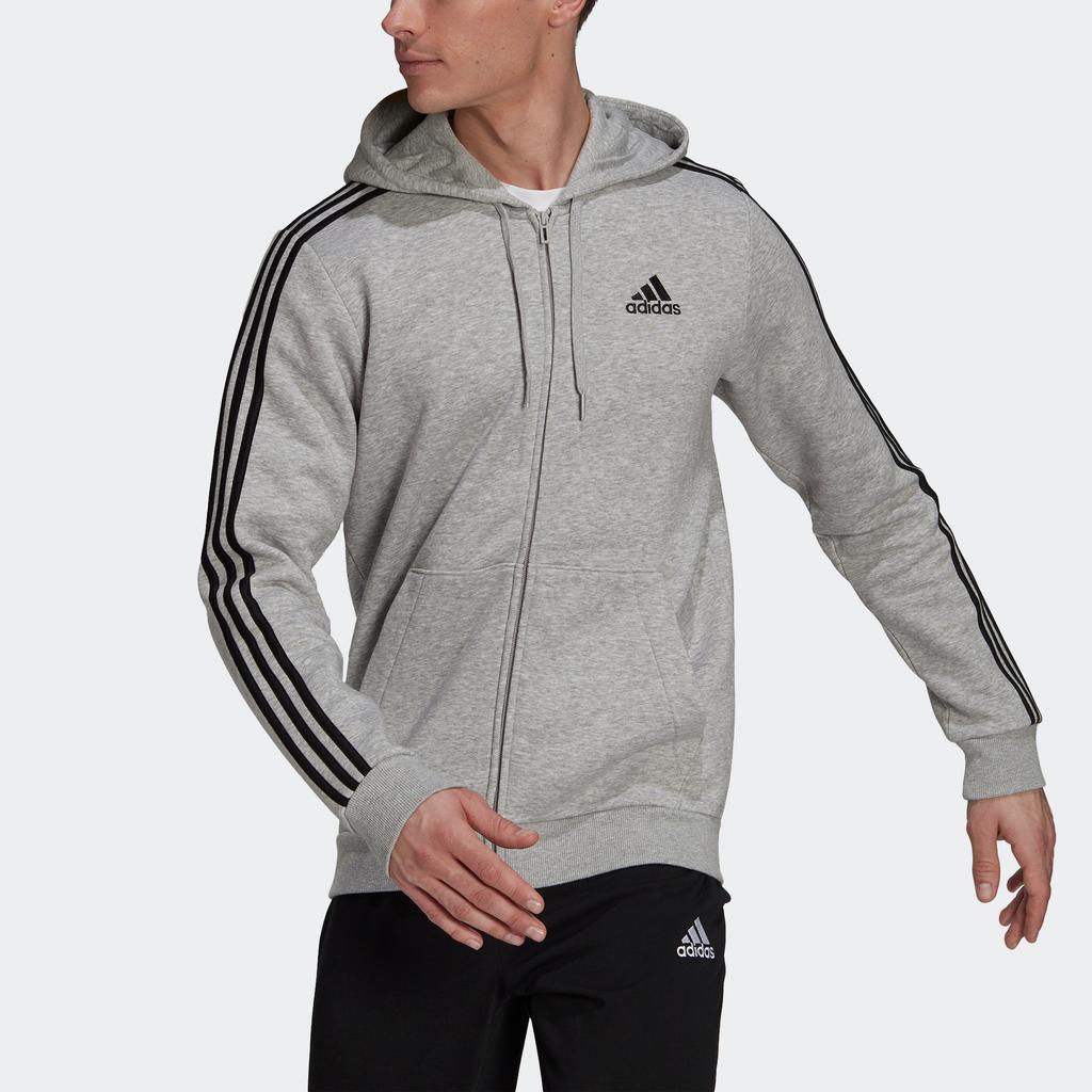 商品Adidas|Men's adidas Essentials Fleece 3-Stripes Full-Zip Hoodie,价格¥386,第4张图片详细描述