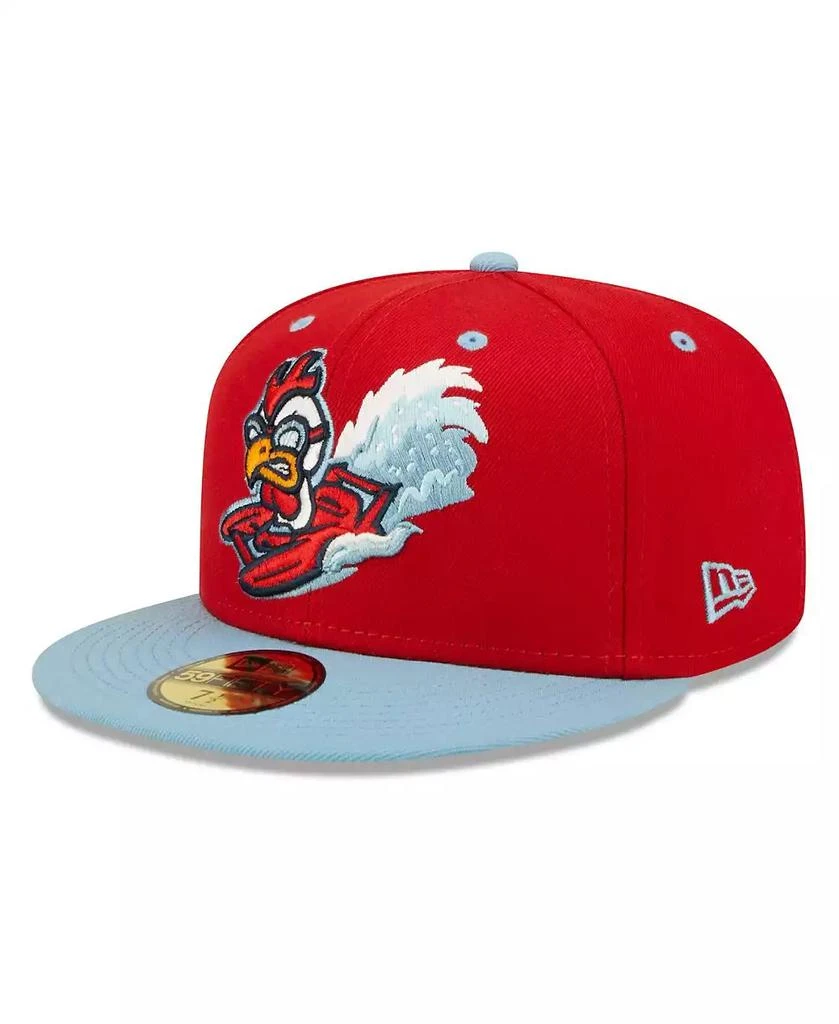 商品New Era|Men's Red Tri-City Dust Devils Light Blue Theme Night 59FIFTY Fitted Hat,价格¥246,第1张图片