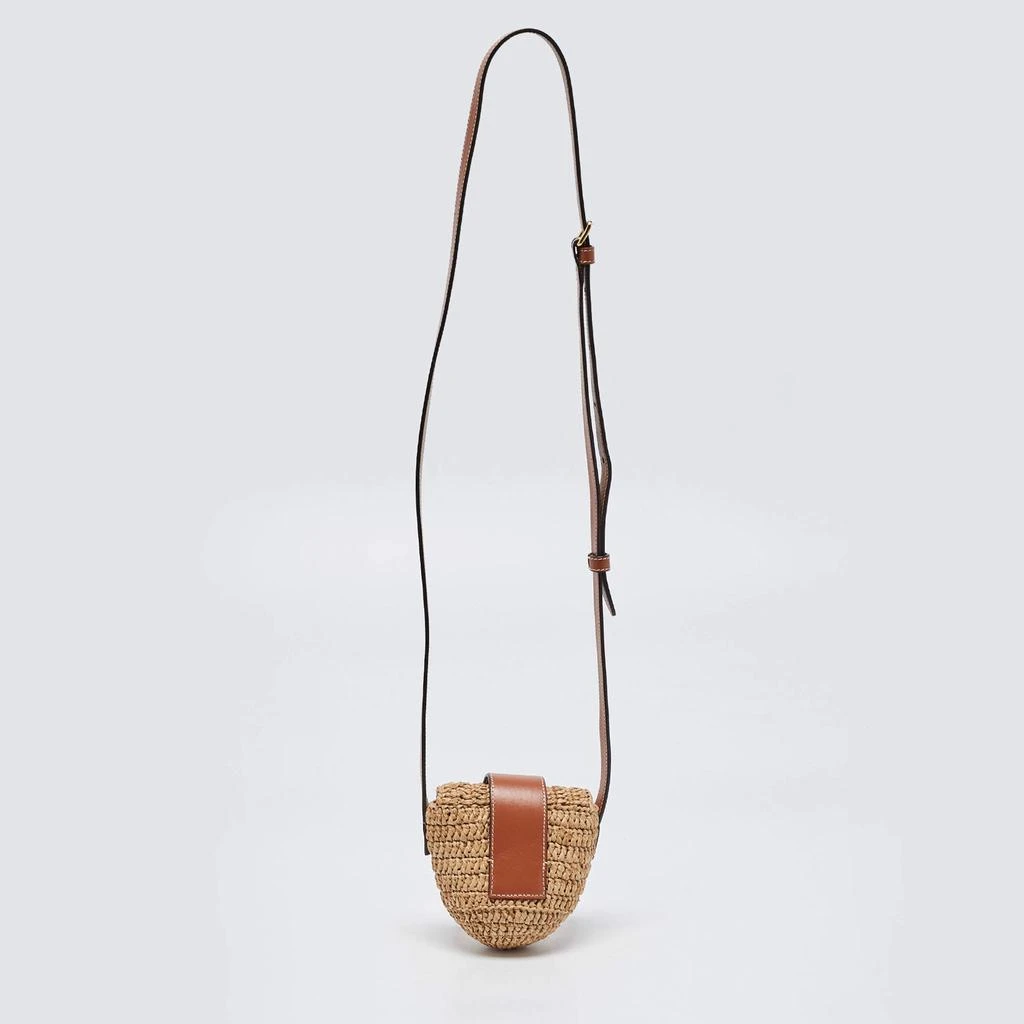 商品[二手商品] Celine|Celine Beige/Brown Straw and Leather Crossbody Bag,价格¥26318,第4张图片详细描述