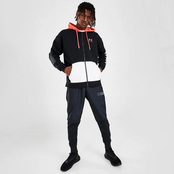 商品Under Armour|Men's Under Armour Rival Fleece Colorblock Full-Zip Hoodie,价格¥370,第2张图片详细描述