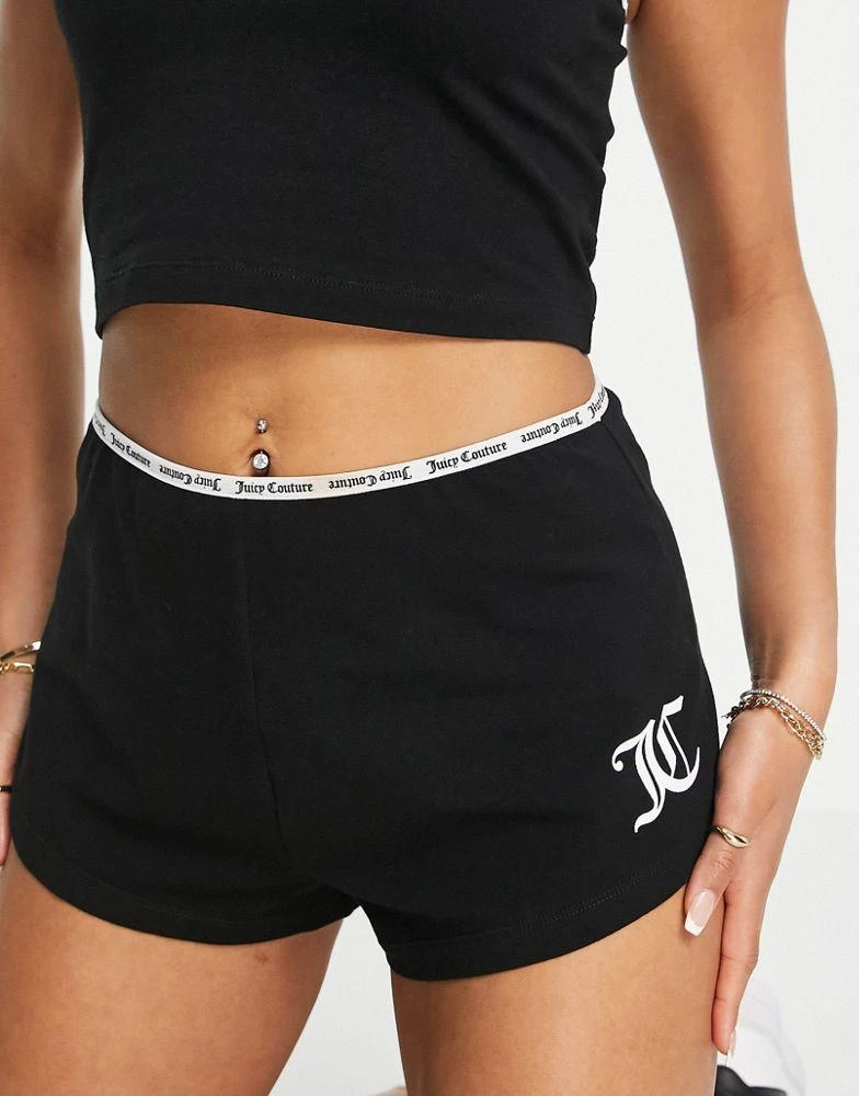商品Juicy Couture|Juicy Couture co-ord elastic detail short in black - BLACK,价格¥134,第4张图片详细描述