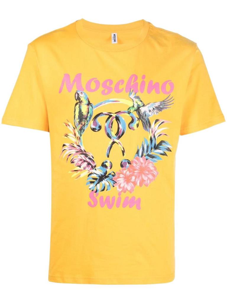 Moschino Men's Yellow Other Materials T-Shirt商品第1张图片规格展示
