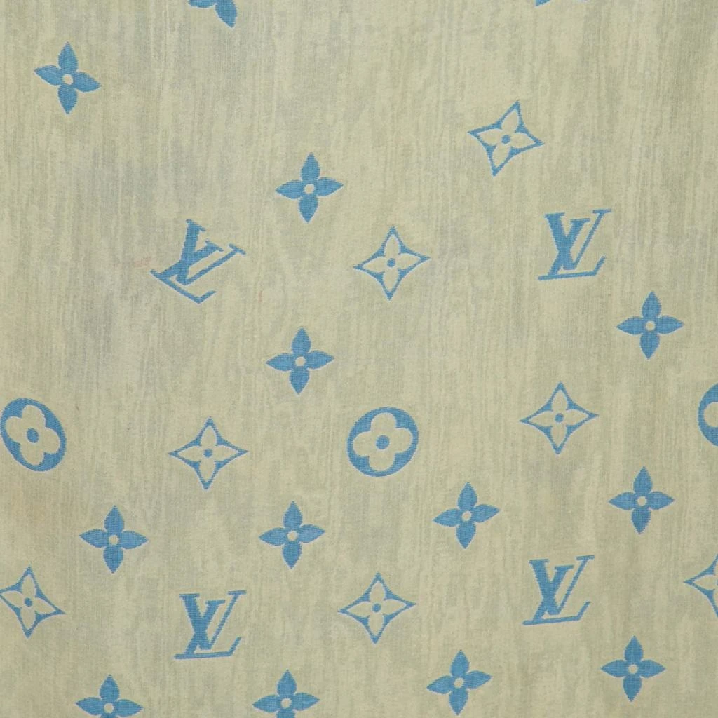 �商品[二手商品] Louis Vuitton|Louis Vuitton Blue & Yellow Monogrammed Silk Scarf,价格¥2372,第4张图片详细描述