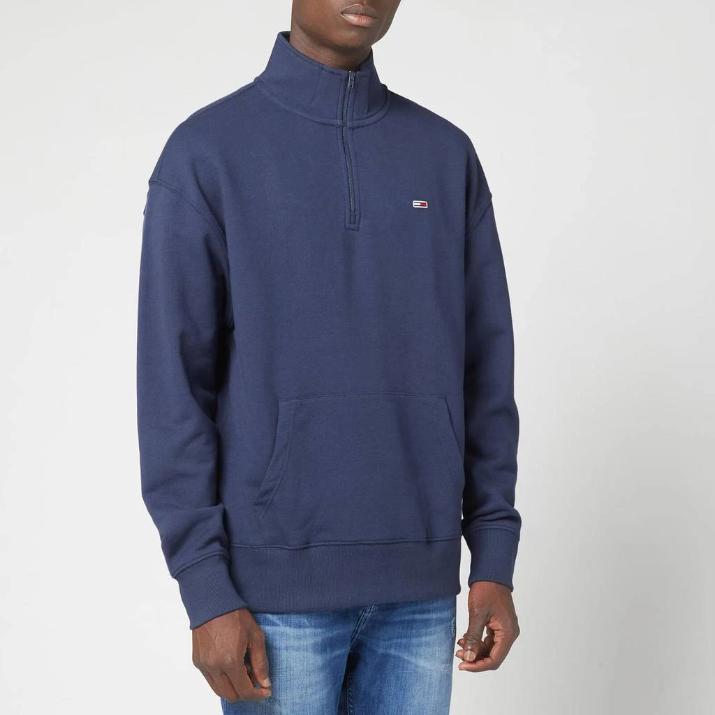 商品Tommy Jeans|Tommy Jeans Men's Flag Mock Neck Sweatshirt - Twilight Navy,价格¥276,第1张图片