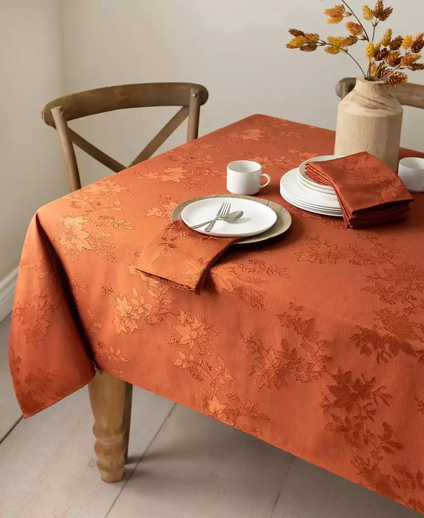 商品Benson Mills|Countryside Leaves Raised Jacquard Tablecloth Rust 60 X 84,价格¥122,第3张图片详细描述