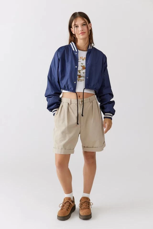 商品Urban Renewal|Urban Renewal Remade Cropped Baseball Jacket,价格¥263,第4张图片详细描述