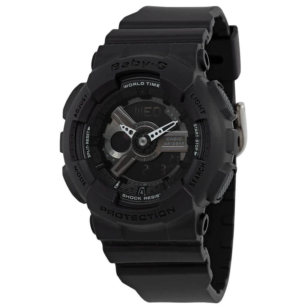 商品Casio|Casio Baby-G Alarm World Time Quartz Digital Black Dial Ladies Watch BA110BC1ADR,价格¥670,第1张图片