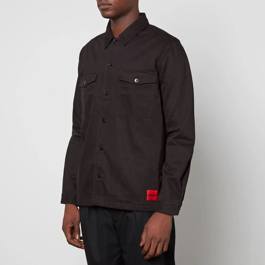 商品Hugo Boss|HUGO Enalu Logo-Patched Cotton Overshirt,价格¥811,第1张图片