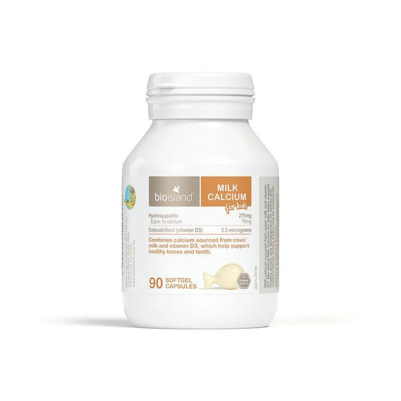 商品bio island|澳大利亚直邮BIO ISLAND  婴幼儿乳钙90粒 婴儿液体钙胶囊钙片,价格¥230,第1张图片