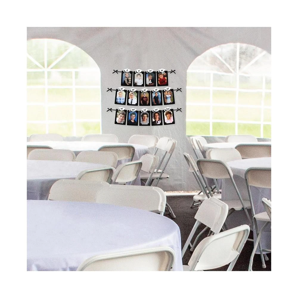 商品Big Dot of Happiness|Black & White Grad - Best is Yet to Come DIY Decor Picture Display Photo Banner,价格¥119,第3张图片详细描述