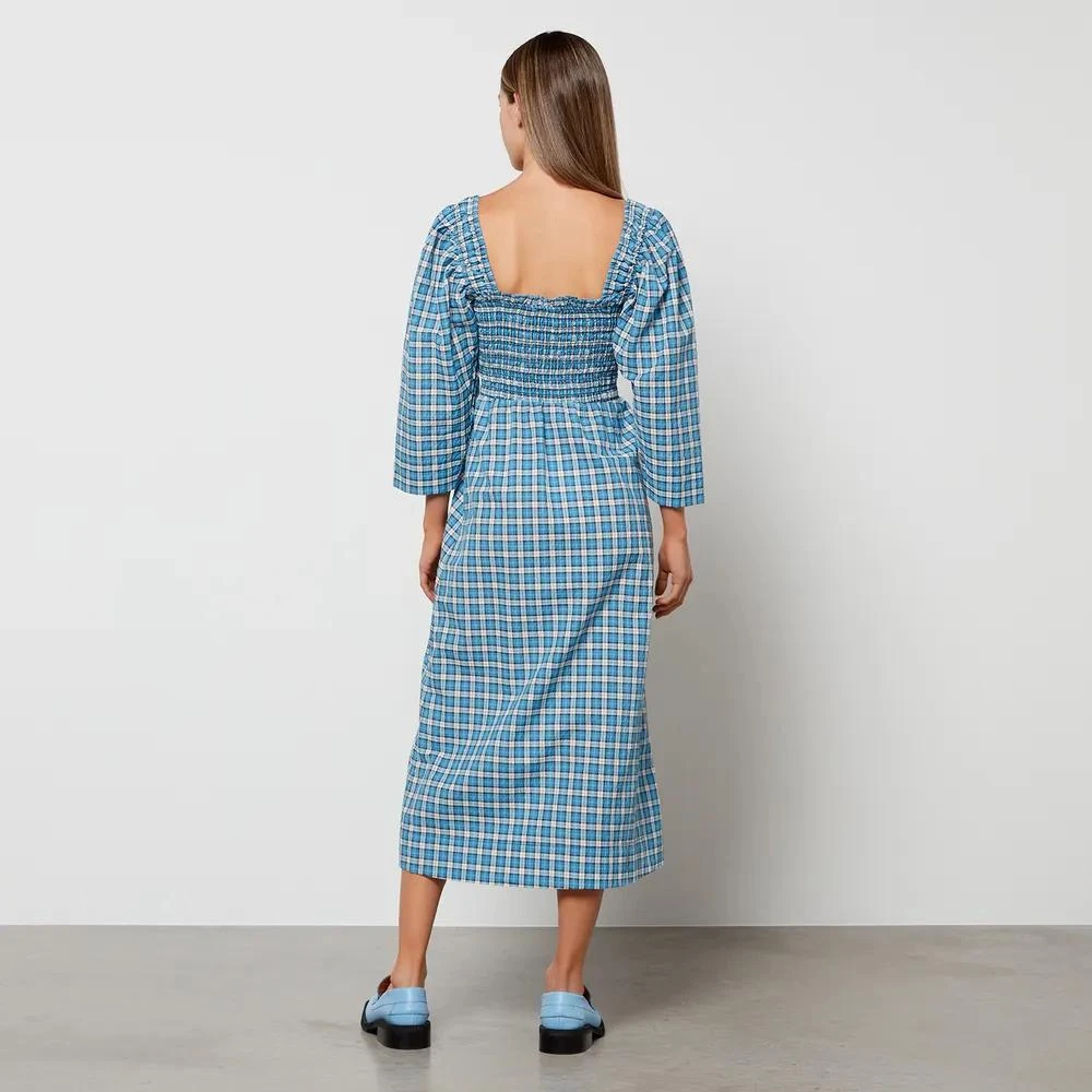 商品Ganni|Ganni Women's Seersucker Check Dress Midi Dress,价格¥1053,第2张图片详细描述