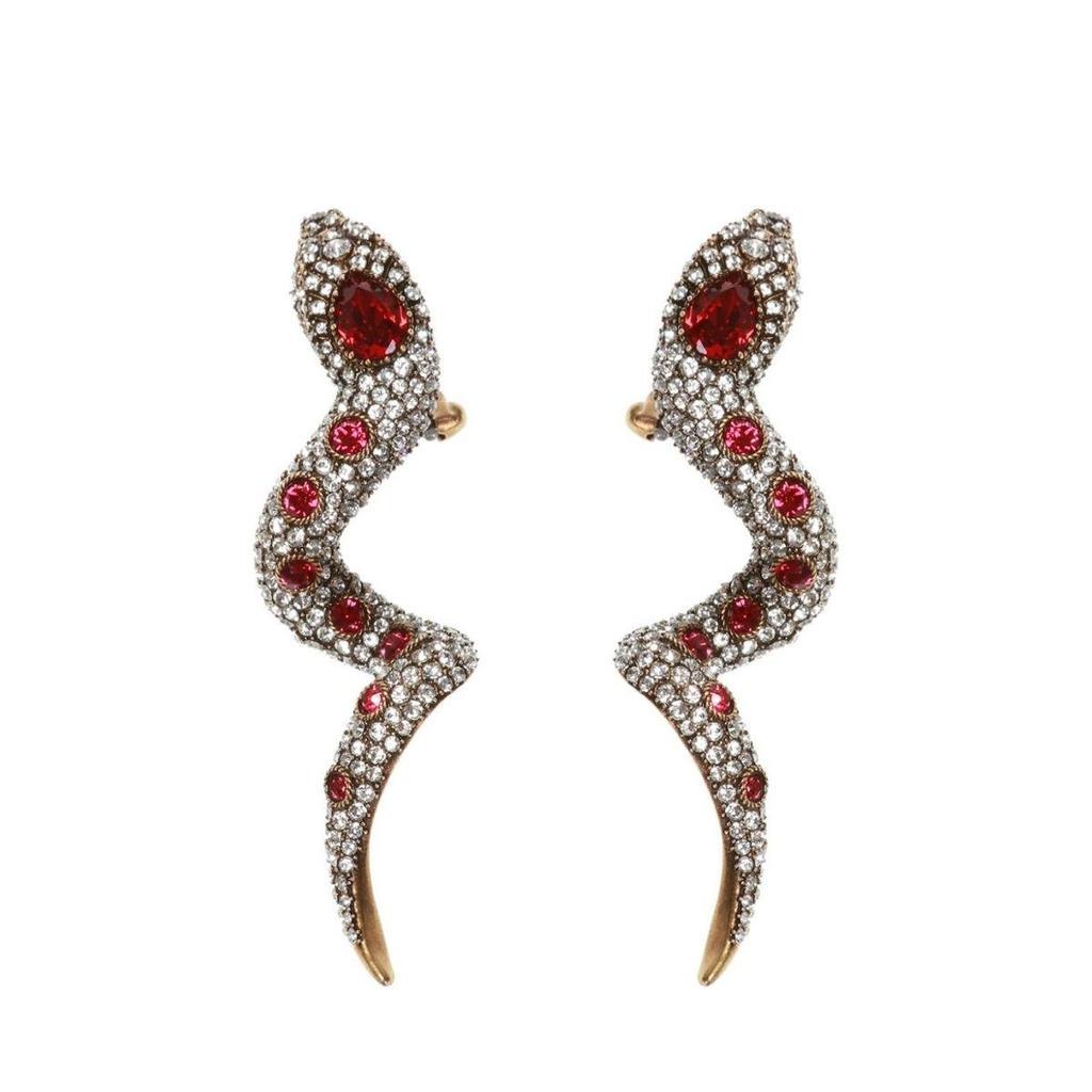 商品Gucci|Crystal Clip On Earrings,价格¥7735,第1张图片