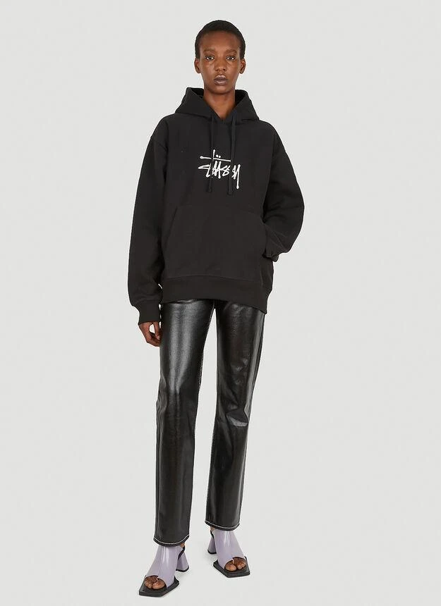 商品STUSSY|Basic Logo Hooded Sweatshirt in Black,价格¥1089,第2张图片详细描述