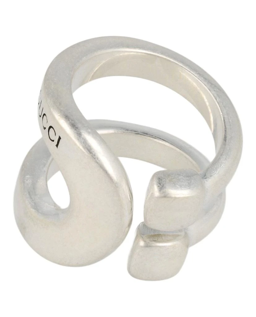 商品Gucci|Sterling Silver Stirrup Wrapped Horsebit Ring,价格¥2037,第2张图片详细描述